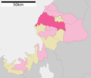 Lage Fukuis in der Präfektur