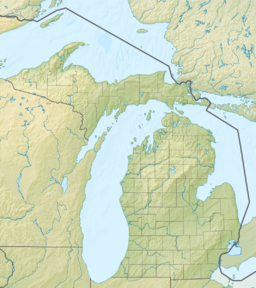 Location of Klutes Lakes in Michigan, USA.