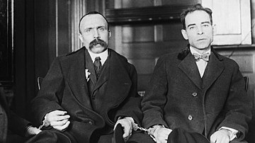 Photograph of the Italian American anarchists Sacco and Vanzetti prior to their execution