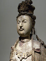 木造の菩薩像、宋代(960-1279)