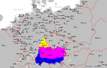 Verbreitungsgebiet der heutigen bairischen Mundarten