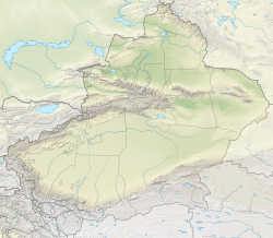 Kizilgaha caves is located in Xinjiang