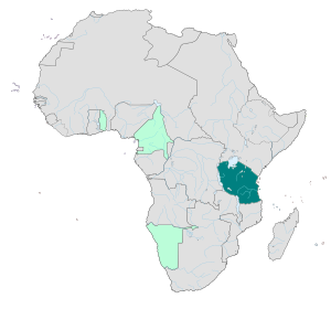 Германская Восточная Африка на карте
