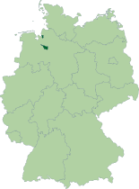 Mapa ning Germany, karinan ning Bremen (state) highlighted