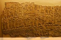 Prisoners and cavalry, Lachish relief