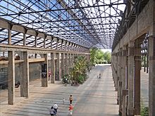 Spacious hall, with plants and natural lighting