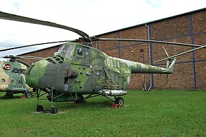 Vrtulník Mi-4 v Leteckém muzeu Kbely