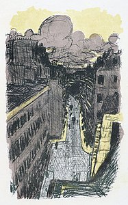 Rue vue d'en haut, from the series Quelques aspects de la vie de Paris (1899), by Pierre Bonnard