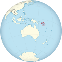 Solomon Islands的位置