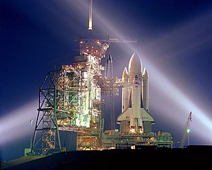 Space Shuttle Columbia before her maiden flight, STS-1