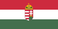 דגל הונגריה, השתמשו בו בשנים 1867–1918, בתקופת האימפריה האוסטרו-הונגרית.