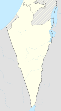 Mapa konturowa Dystryktu Południowego, u góry nieco na lewo znajduje się punkt z opisem „Sederot”