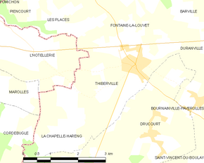 Poziția localității Thiberville