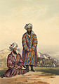نگاره‌ای از دو خان ازبک در شمال افغانستان کنونی، ۱۸۴۲ (میلادی)