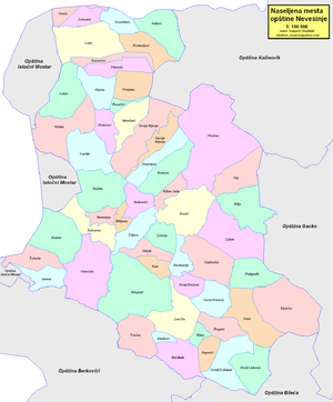 Община Невесине на карте