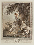 Le Chiffre d'Amour d’après Fragonard (v. 1770).