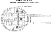 A diagram of a twin 8 inch gun turret of Japanese Asama class cruiser.