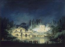 L'Illumination du Pavillon du Belvédère, Petit Trianon, Claude-Louis Châtelet, 1781