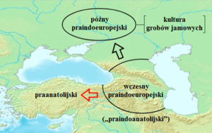 Mapa. Ukształtowanie pogranicza Europy i Azji. Zaznaczone obszary z podpisami