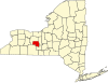 State map highlighting Yates County