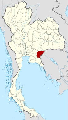 Map of Thailand highlighting Sa Kaeo province