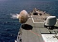 USS Benfold firing a 5"/54 caliber Mark 45 gun