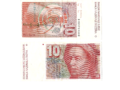 Veche bancnotă elvețiană, cu valoarea nominală de 10 franci