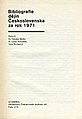 Bibliografie dějin Československa za rok 1971