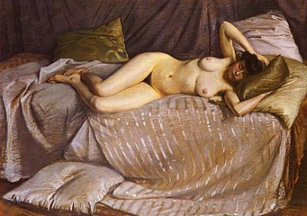 Femme nue étendue sur un divan (1873), pastel, collection privée