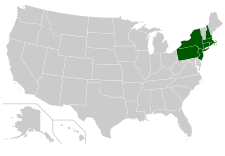 Location of the eight Ivy League universities