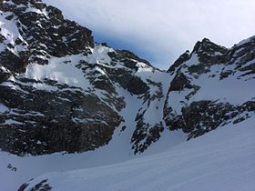 Vue du glacier et du col de Crupillouse.