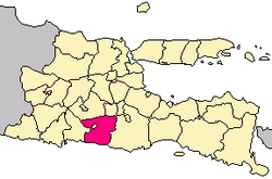 Location within East Java