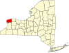 Округ Ниагара на карте штата.