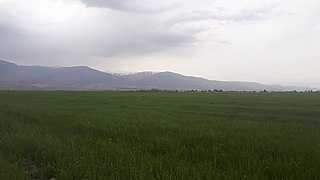 View of Binalud Mountain Range & Baghrud Road (zone) of Neyshabur from the district 1 of the city. (April 2020)