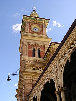 Järnvägsstationen Albury Railway Station som byggdes 1881.