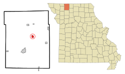 Location of Ridgeway, Missouri