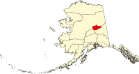 Map of Alaska highlighting Fairbanks North Star Borough