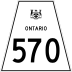 Highway 570 marker