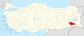 Siirtská provincie provincie na mapě Turecka