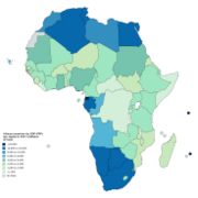 ВВП (ПКС) африканських країн на душу населення
