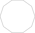 Polígonu convexu y regular (equilláteru y equiángulu).