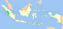 موقعیت سوماترای غربی در اندونزی