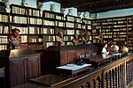 View of the library of the Plantin-Moretus House Museum