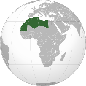Poziția regiunii Maghreb