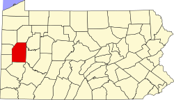 Vị trí quận Butler trong tiểu bang Pennsylvania ở Hoa Kỳ