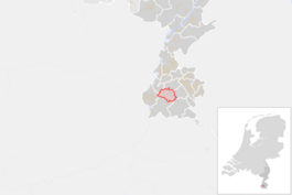 Locatie van de gemeente Valkenburg aan de Geul (gemeentegrenzen CBS 2016)