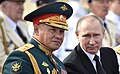 S Putinem na vojenské přehlídce v Petrohradu, 2017