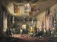 Оружейная комната семейства Убольдо (ит.), захваченная повстанцами. (1848)