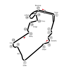 The Silverstone Circuit modified in 2000