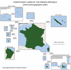 Location of フランスの海外県・海外領土 France d'outre-mer